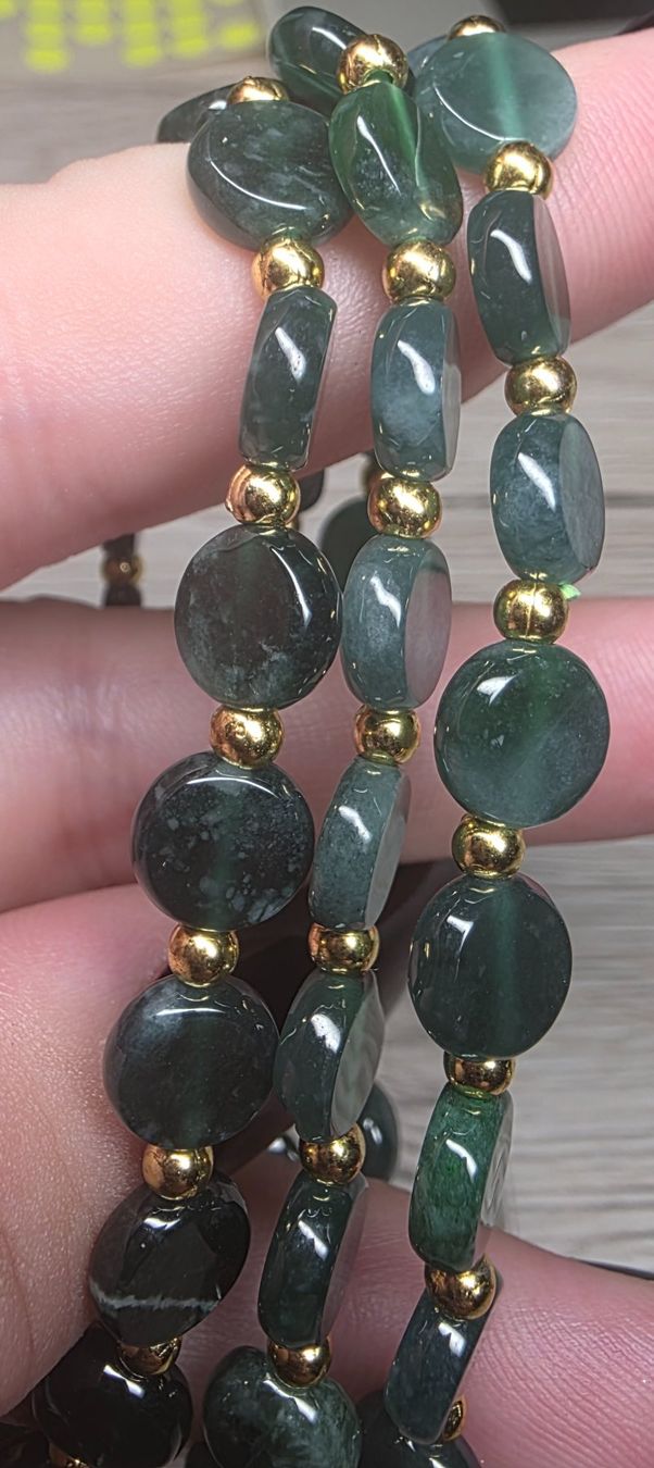 Mineralien & Heilsteine: Jadeit Armband – Dunkel 💚✨ – Neu und originalverpackt aus Matzingen von Shay_Crystalz 1