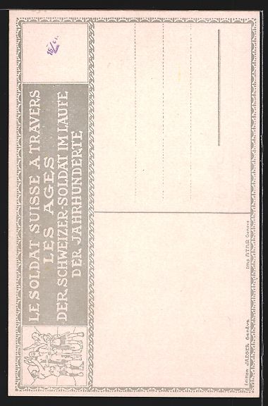 Foto, Lettere & Cartoline: sign. Ed. Elzingre: Der Schweizer Soldat – Usato da Berlin venduto da bartko-reher 1