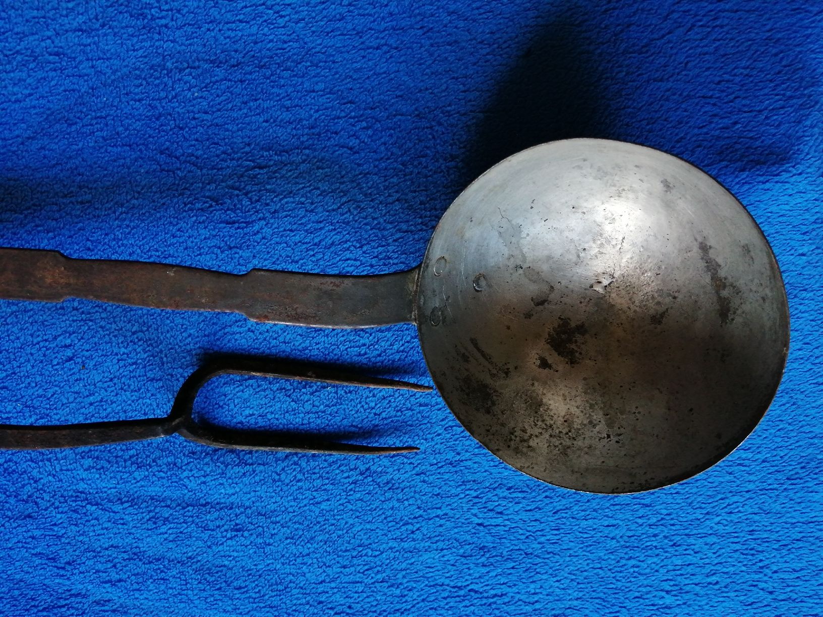 Küchengeräte: Rustikale Kelle und Gabel, Vintage Küchenhelfer Set – Gebraucht aus Honau von holunder3 4