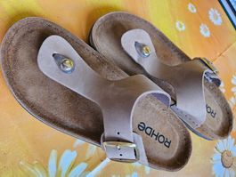Rohde Zehentrenner Leder 39 NEU Hellbraun NP 94.90 CHF