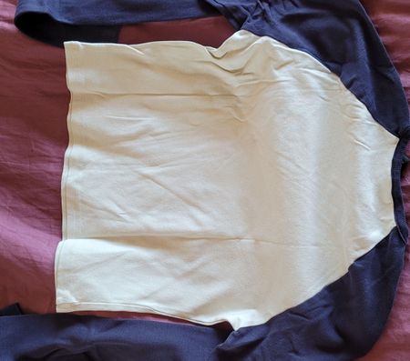 Langarmshirt New Jersey weiss blau neuwertig