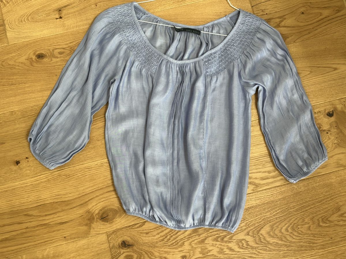 Zara Camicette: Zara Basic Damen Bluse, hellblau, Gr. M, Top Zustand! – Usato da Rothenburg venduto da wer_g9fd 3