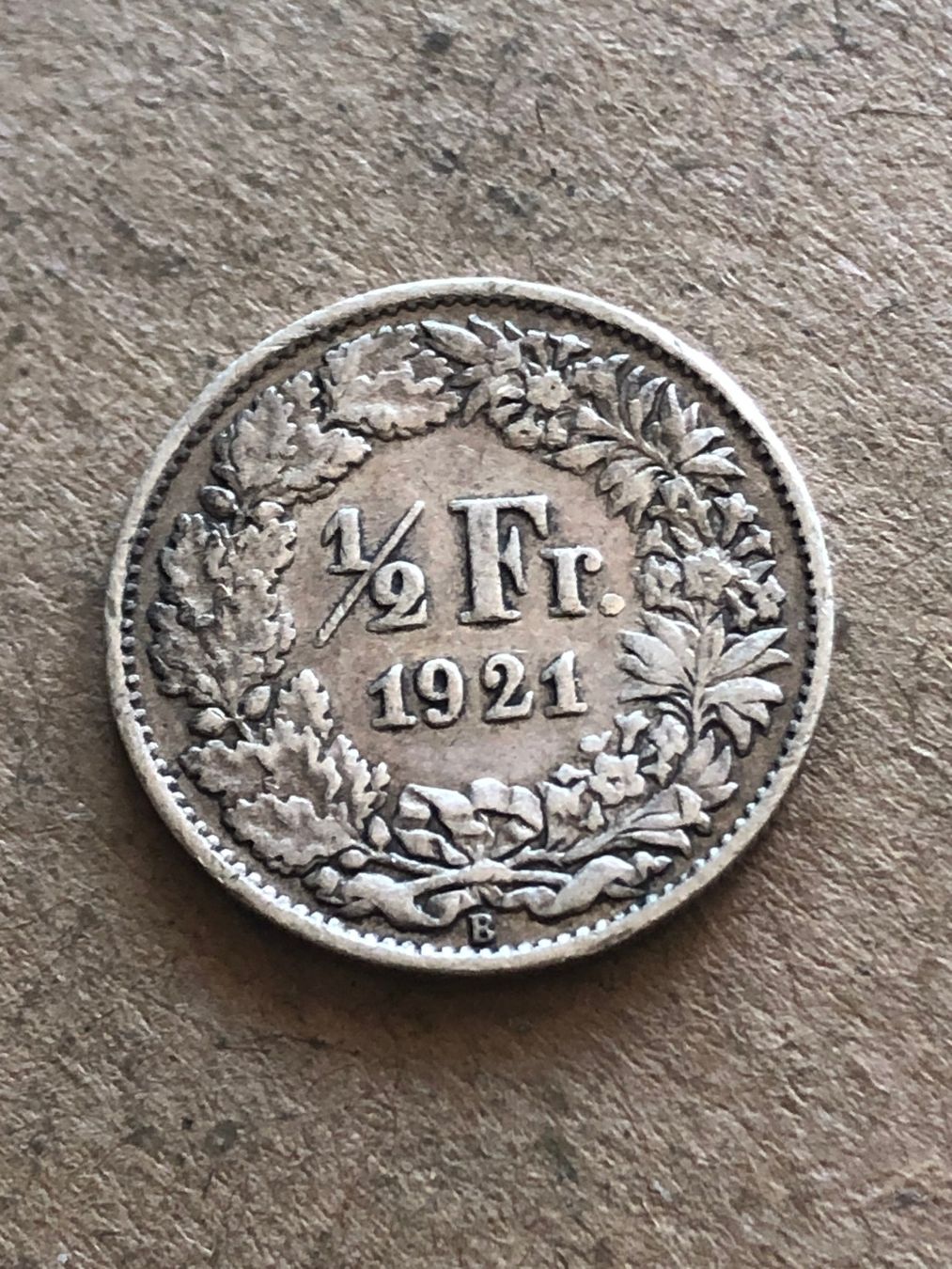 Alle Münzen: 50 Rp. 1921 – Gebraucht aus Schötz von Odpa