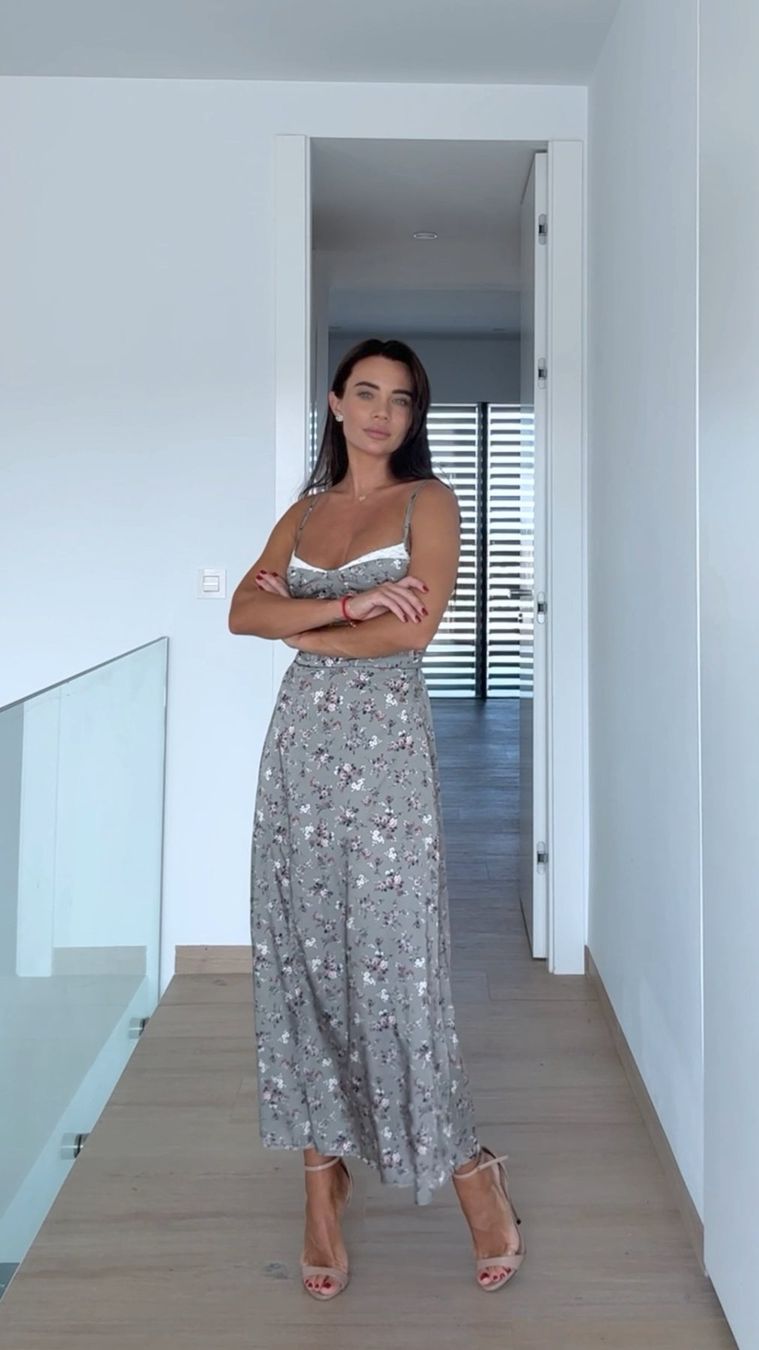 Vestiti: Gray MIDI Sundress with Straps Size: M new – Nuovo e nell'imballaggio originale da Zürich venduto da Ms.Me-Fashion 8