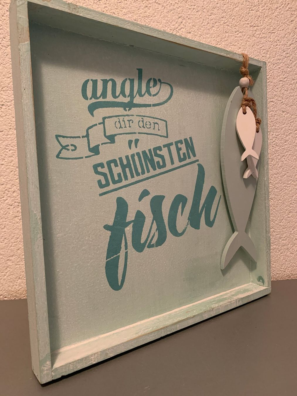 Insegne: angle dir den schönsten Fisch, 3D-Schild,  handmade, unikat – Nuovo (secondo la descrizione) da St. Gallen venduto da Miousch 4