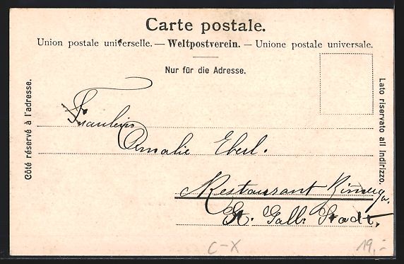 Cartoline postali: Winterthur, Blick in die Aussere Schaffh – Usato da Berlin venduto da bartko-reher 1