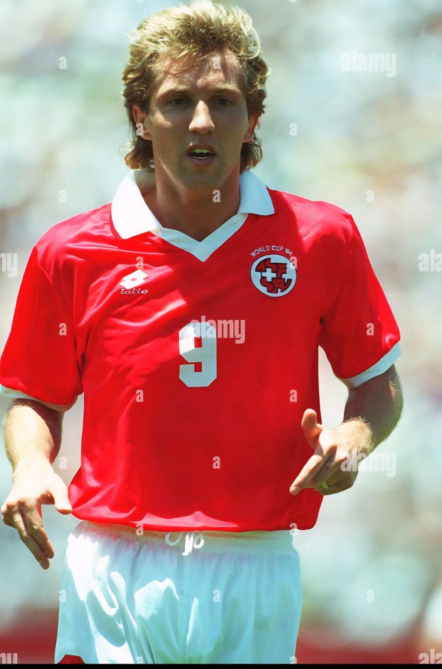 Schweizer Nati Canottiere & Pantaloni: Adrian Knup / Schweiz 1994 Heimtrikot – Usato da Suhr venduto da SariLacivert1907 3