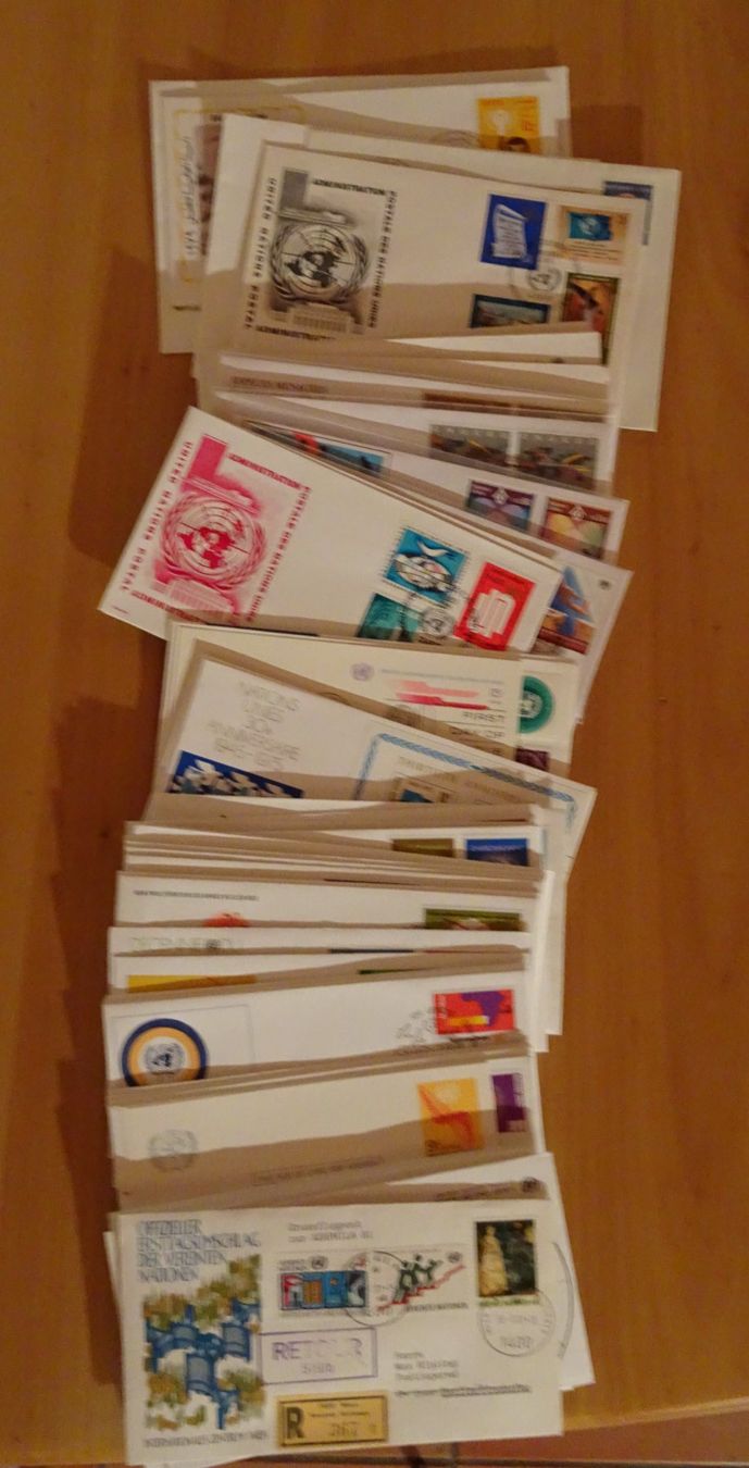 Alle Briefmarken: Briefmarken UN -  CH, A, USA – Gebraucht aus Feldbrunnen von MarcusSO 4