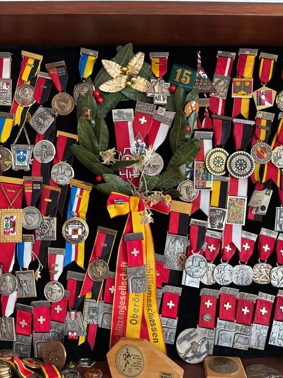 Medaillen-Vitrine Mit Fotorahmen | 33x33 Cm Schattenbox Für Auszeichnungen & Urkunden | Massivholz Mit Acrylglas