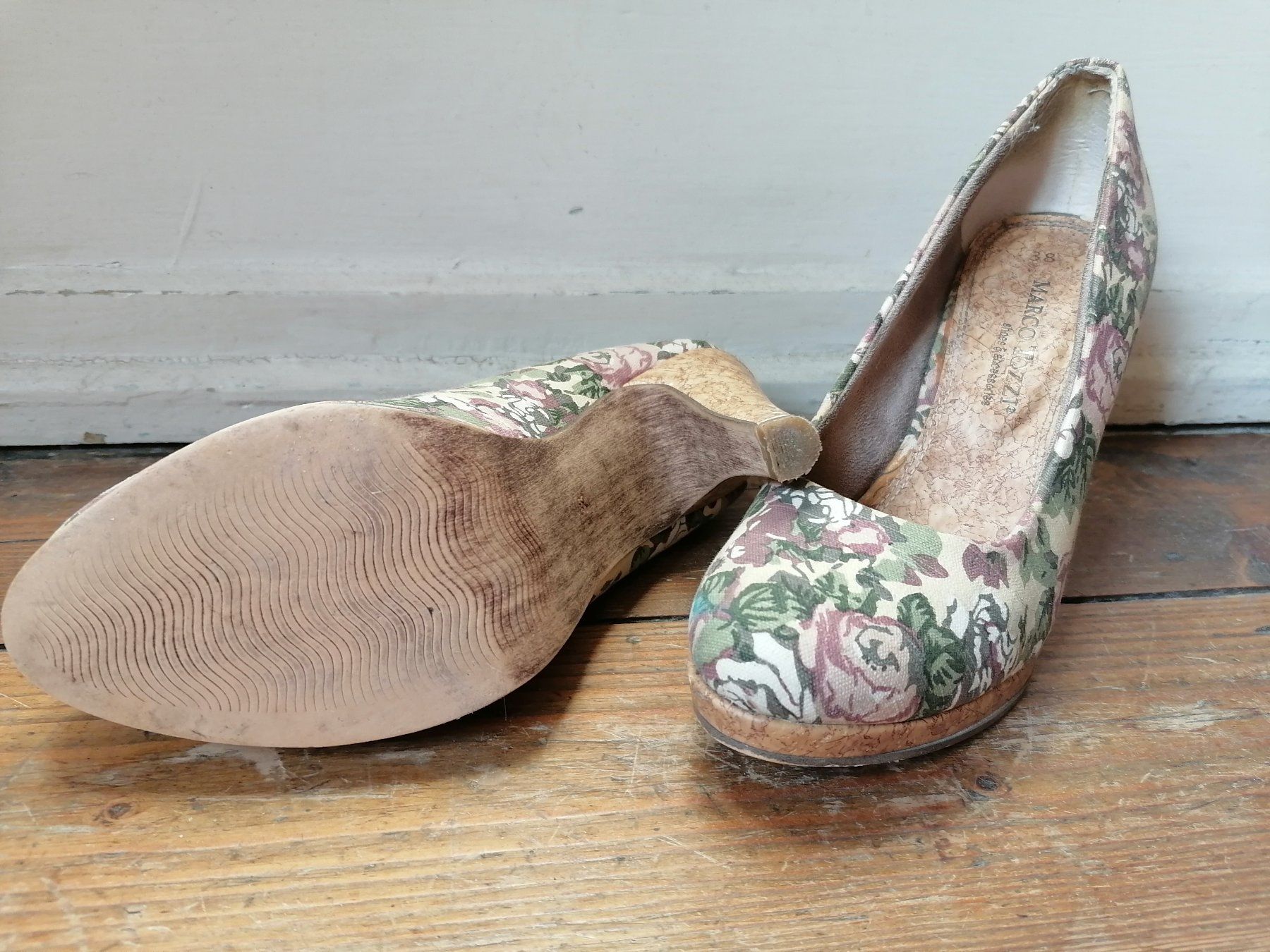 Damenschuhe: Marco Tozzi, Stoff und Kork, Grösse 38 – Gebraucht aus Basel von Melodrom 1