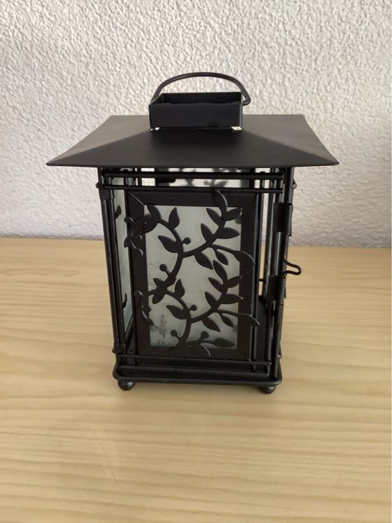 Lanternes: Schwarze Windlicht Laterne Metall Glas, Deko – Neuf (Voir description) à Wassen UR par SABDOM