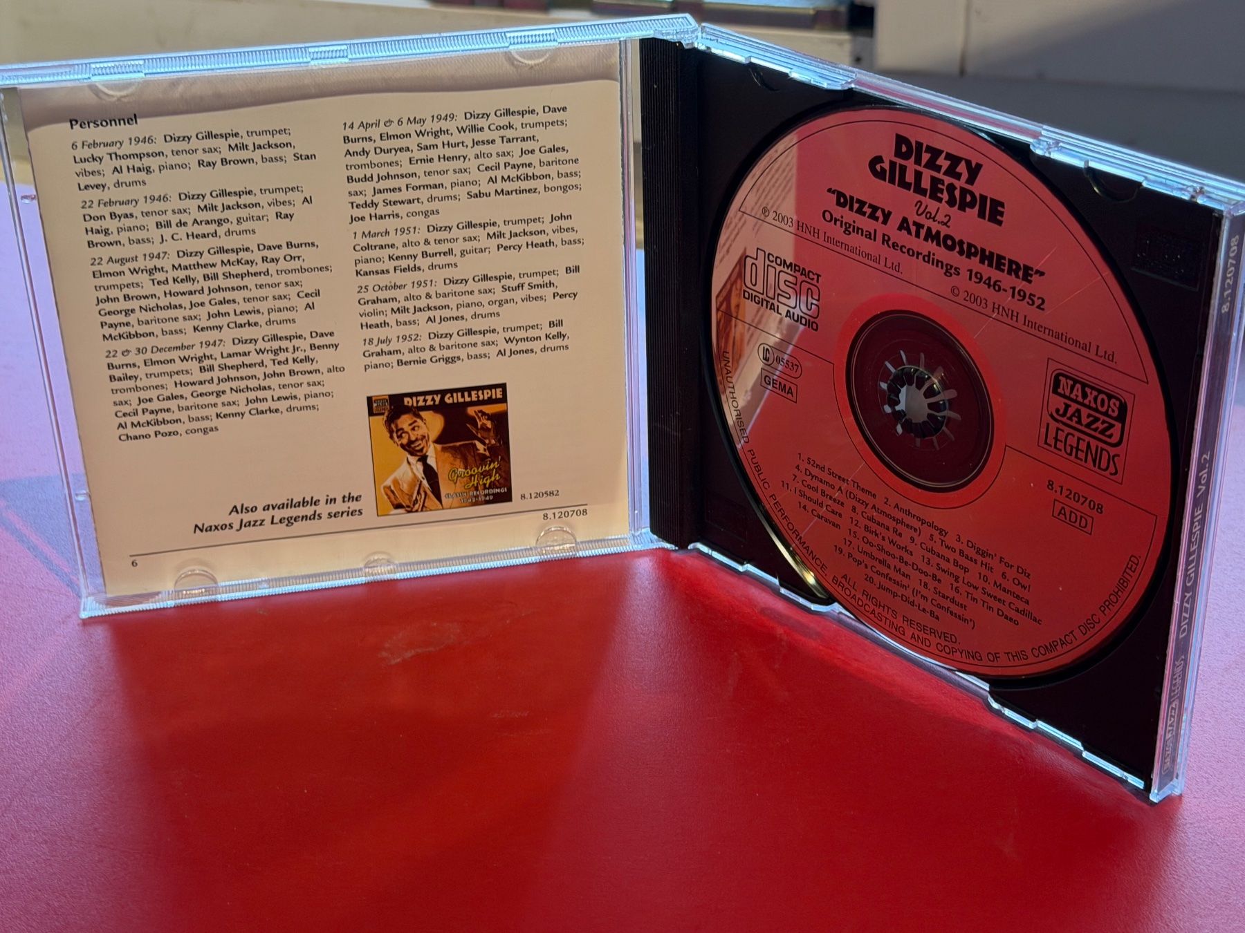 CDs: Dizzy Gillespie - Vol. 2 Dizzy Atmoshere - HF41B – Gebraucht aus Küsnacht ZH von JazzRecords 2