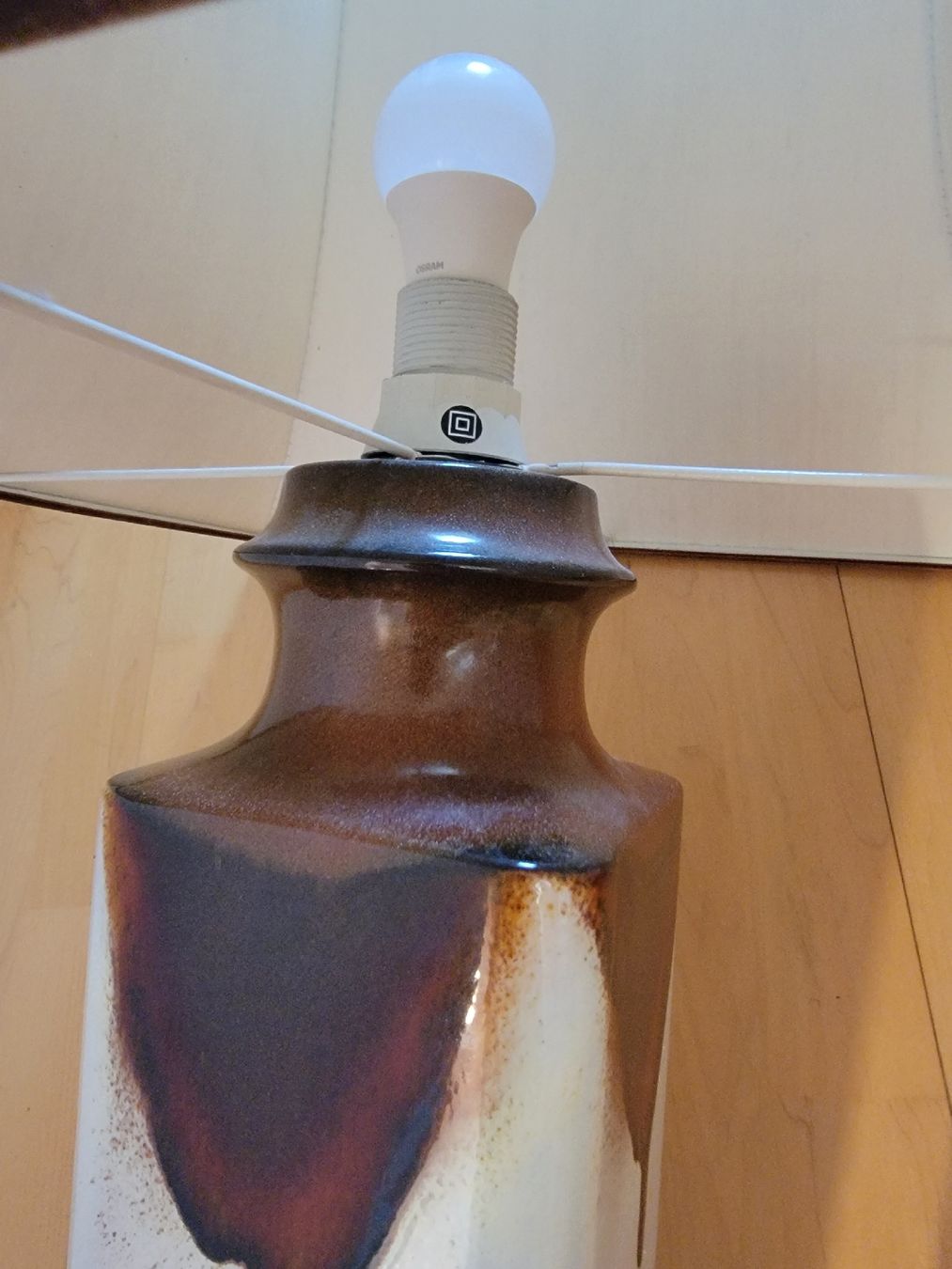 Lampade: Vintage Ceramic Table Lamp 75 cm with Fabric Shade – Usato da Zürich venduto da gil_69qz 5