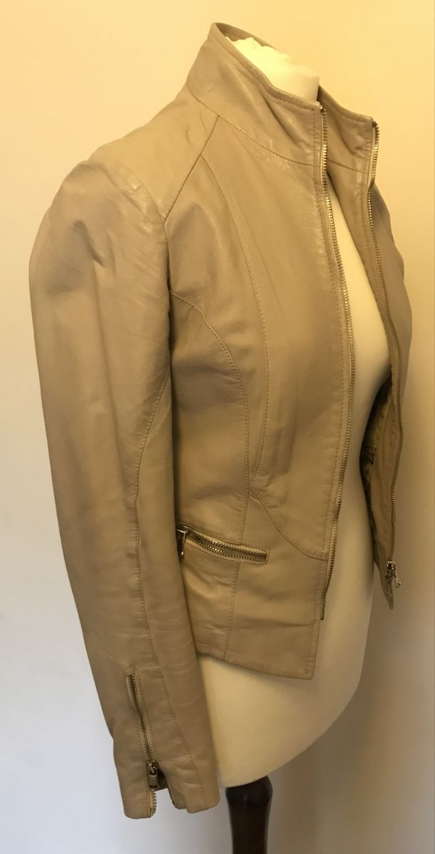 Giacche: Italian leather jacket in stone IT42 – Usato da Embrach venduto da lau_2gtp 1