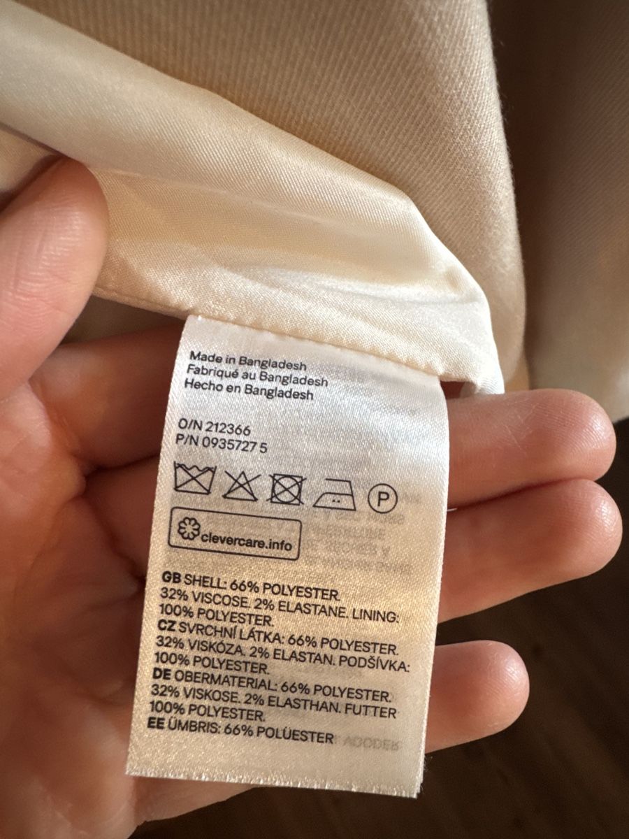 H&M Jacken: Long Blazer beige Leinenlook – Gebraucht aus Rohrbachgraben von kae_5lhf 4