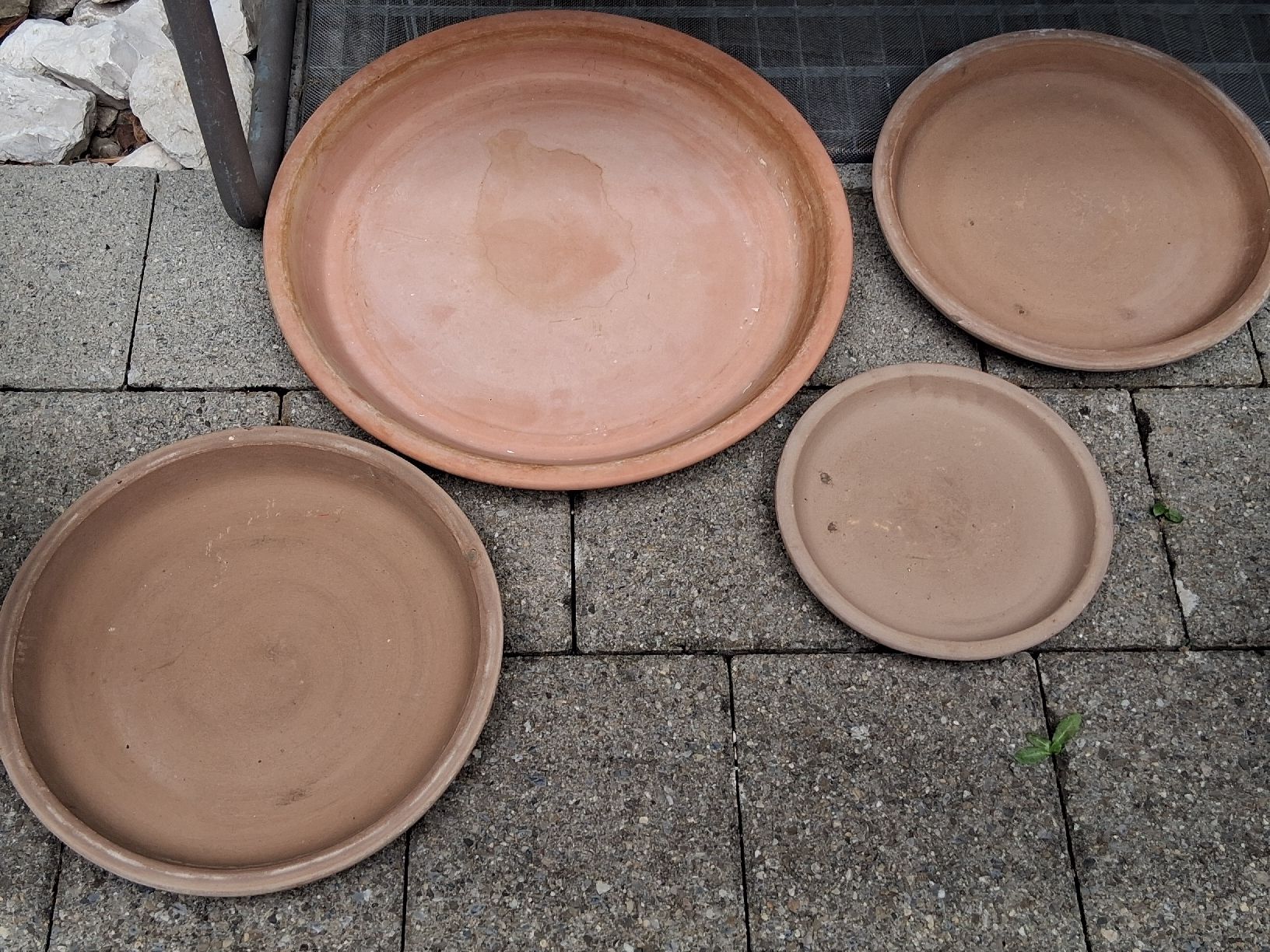 Sottobicchieri: 4 Untersetzer Terrakotta verschiedene Grössen. – Nuovo (secondo la descrizione) da Aarburg venduto da brujil 1