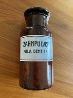 Apothekerflasche - Glasbehälter "Zahnpulver"