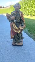 Heiligenfigur Petrus mit Schluessel, Holz handbemalt 31cm