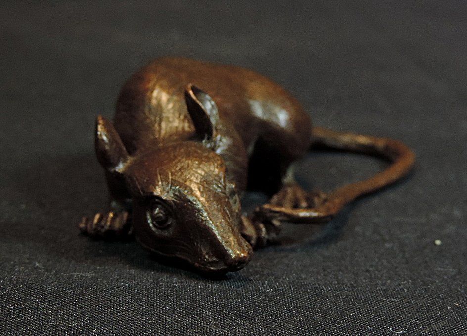 Sculture & Statue: Bronzefigur Maus, kleine Skulptur, Vitrinen Objekt – Usato da Duggingen venduto da roterbambus 1