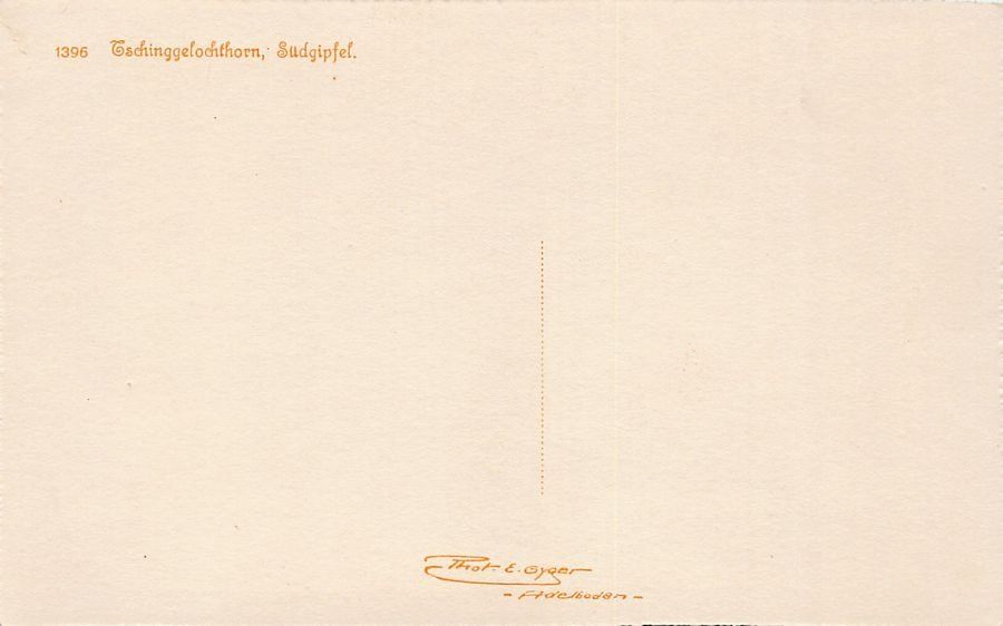Cartoline postali: ALPIN: Tschinggelochthorn, Südgipfel – Usato da Frauenfeld venduto da POML 1