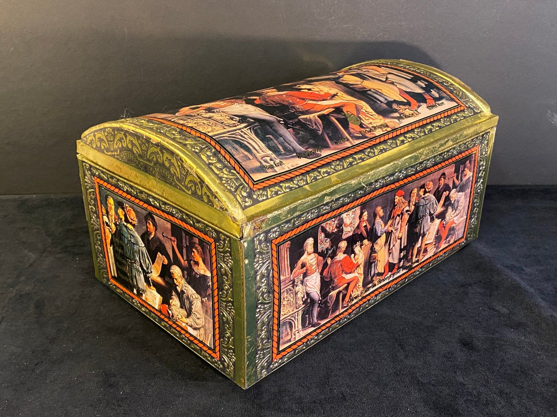 Barattoli: Vintage Blechdose von E. Otto Schmidt, Nürnberg, Germany – Usato da Schaffhausen venduto da VintageCity 2