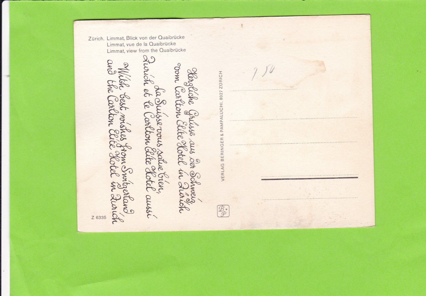 Cartes postales: Zürich-Pedalos – D'occasion à St. Peterzell par neckertal 1