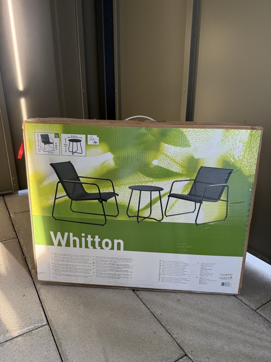 Tischset: Balkon-Set Whitton Stahl Schwarz 3-tlg – Neu und originalverpackt aus Wohlen AG von ann_t8wv
