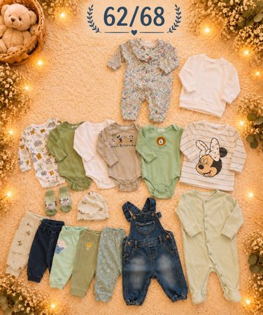 Baby Kleiderpaket grün Grösse 62/68