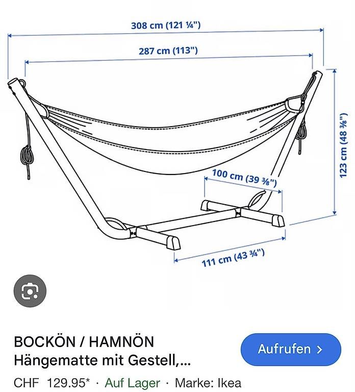 Amache: Hängematte von IKEA – Usato da Basel venduto da Skradno 3
