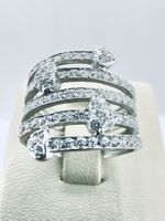 750/18 Karat Weiß Gold Damenring wie NEU