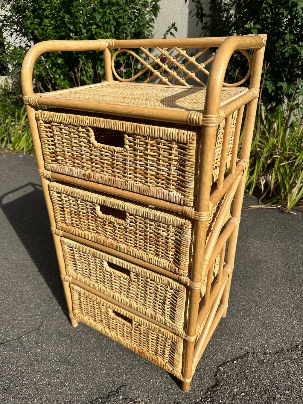 Scaffali: Rattanregal Kommode mit 4 Schubladen – Usato da Zürich venduto da atlantis77