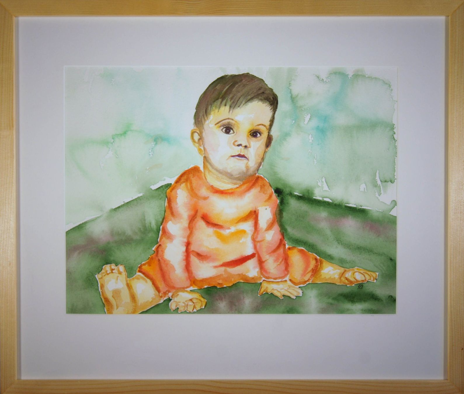 Dipinti: Aquarell: Sitzendes Baby – Usato da Fribourg venduto da erw_68dx