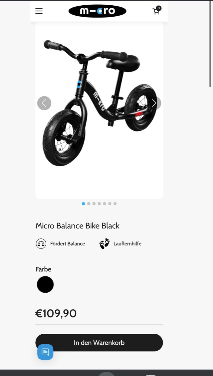 Micro Veicoli per bambini: Micro Balance Laufrad Schwarz – Usato da Dietikon venduto da helena_1800 5