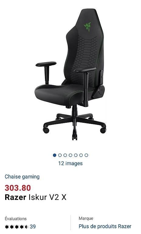 Razer Stühle: Razer Iskur V2 X - Gaming Chair – Neu (gemäss Beschreibung) aus Hauterive NE von FW7-TECH 2