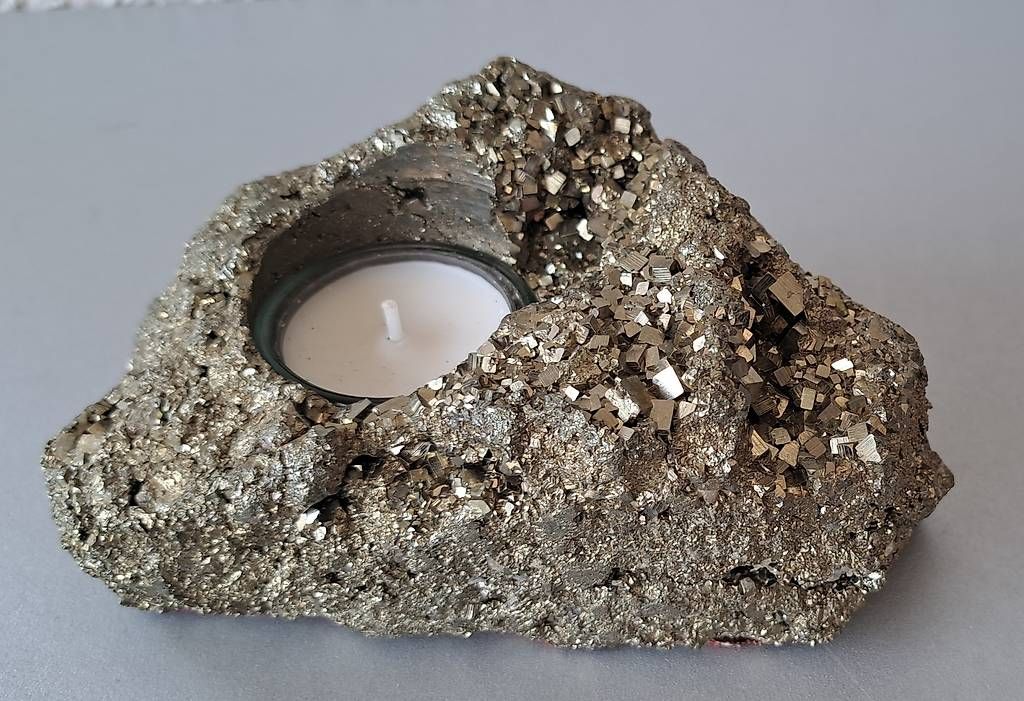 Bougeoirs: Wunderschönes Teelicht aus Pyrit – D'occasion à Stans par wer_fd5f 4