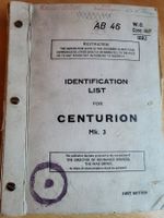 Identification List Centurion Mk 3 - K+W Thun