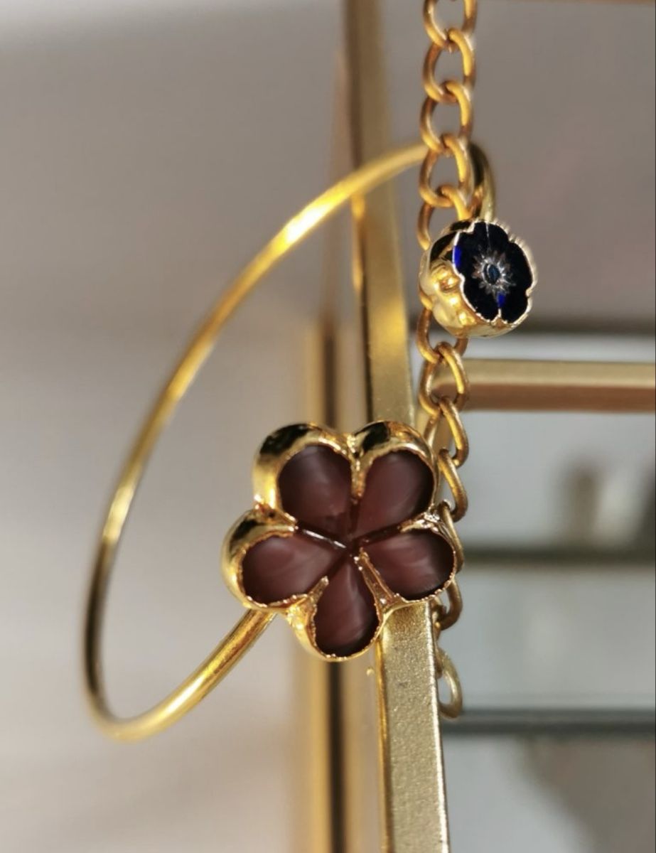 Bracciali & Braccialetti: Bracelet jonc plaqué or 18k et pierres – Nuovo e nell'imballaggio originale da Ropraz venduto da Angy.ruiz