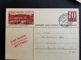Bildpostkarte  Huttwil  Bern  BSU  1941  Ganzsache  BSU