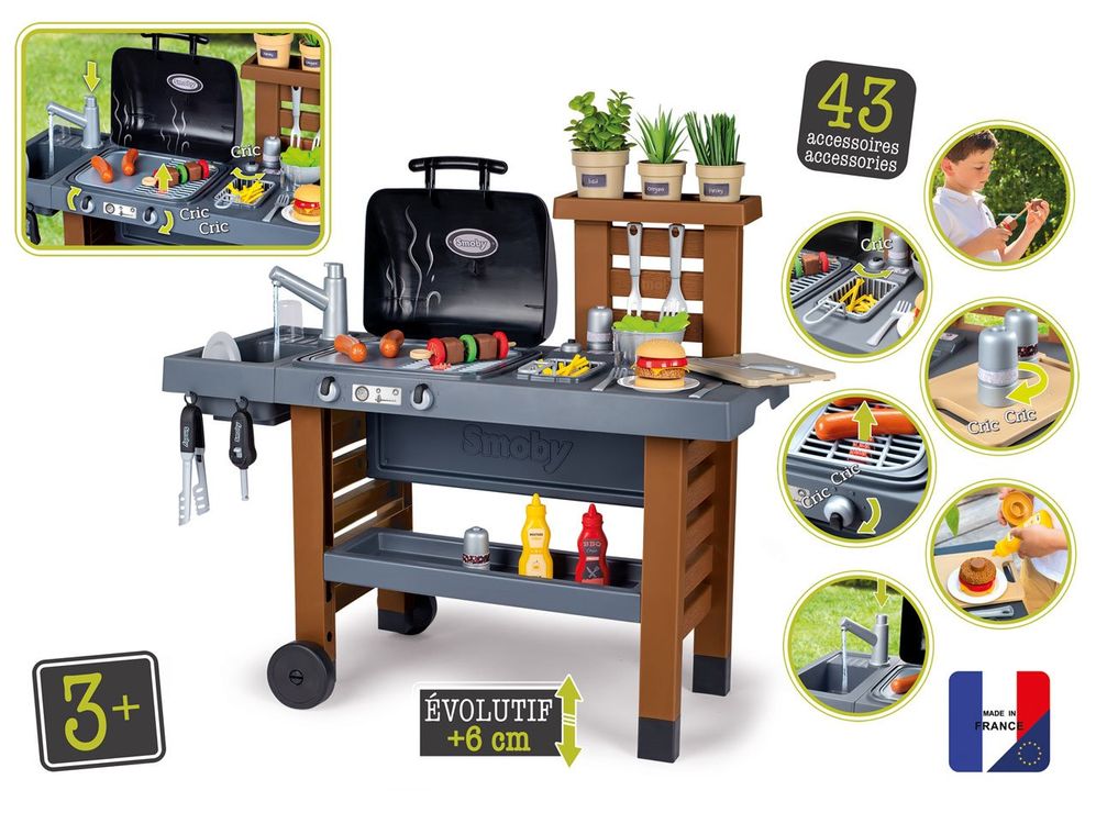Smoby Outdoor Gartenküche Mit Grill | Smyths Toys  Produktbild-Vorschau 7
