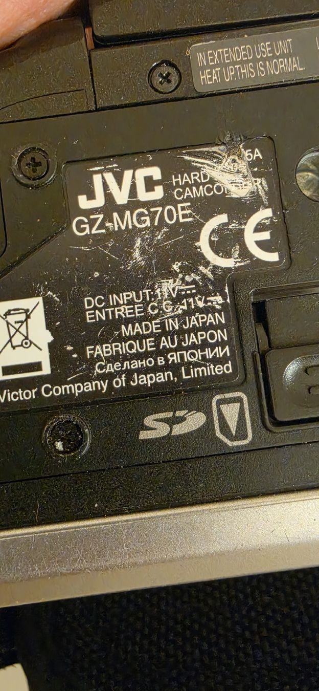 JVC Videocamere: JVC GZ MG 70E – Difettoso da Lyss venduto da ram76 4