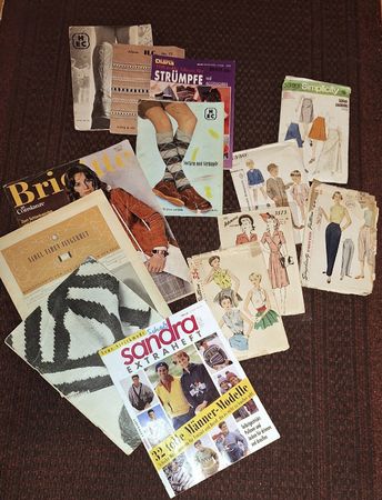 div.Schnittmuster und Zeitschriften Konvolut !