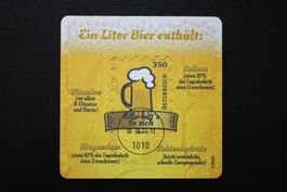 Bierdeckel Österreich Briefmarke 3.50 gestempelt