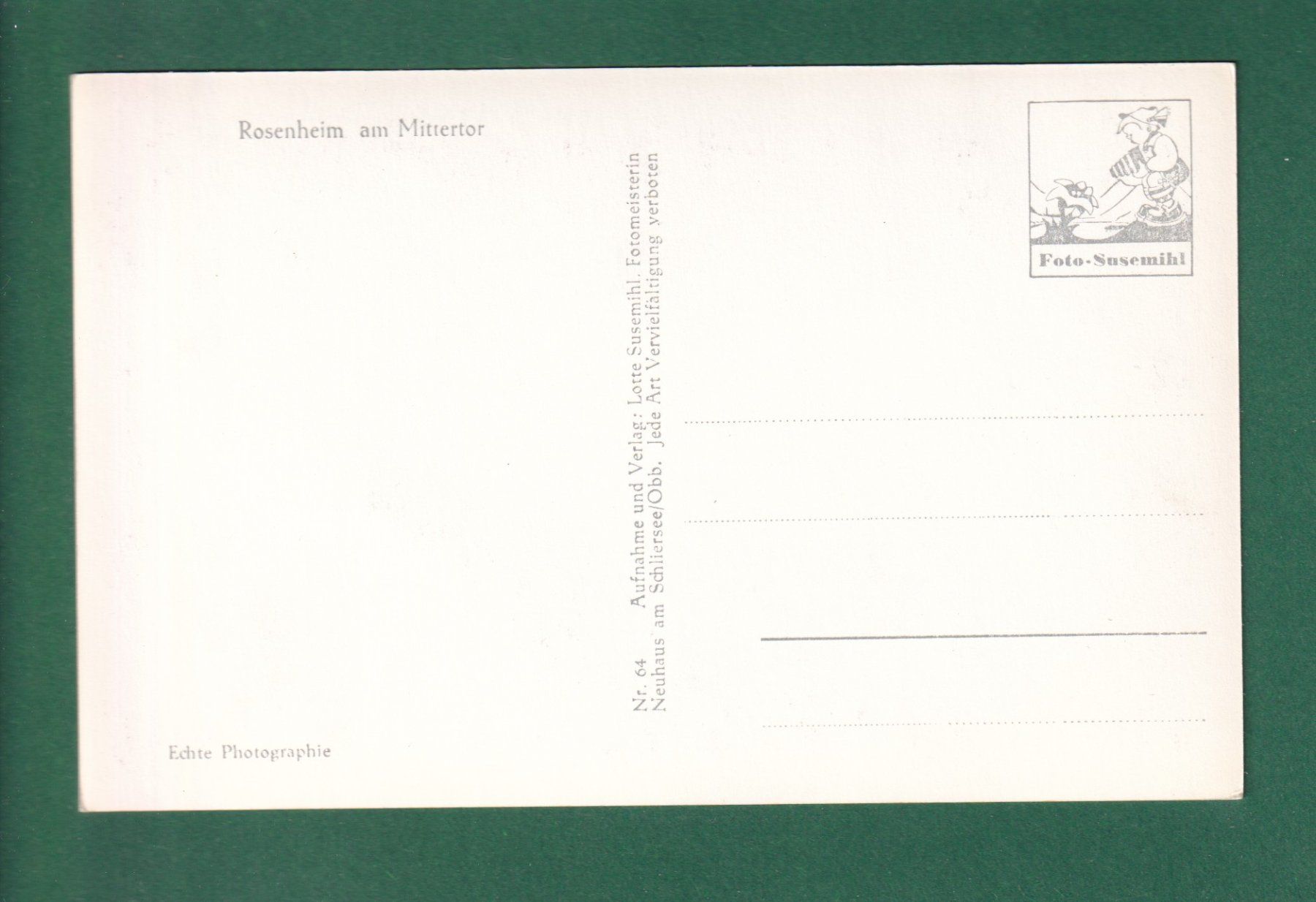 Cartoline postali: ROSENHEIM - Am Mittertor – Usato da Pully venduto da nicecards-shop 1