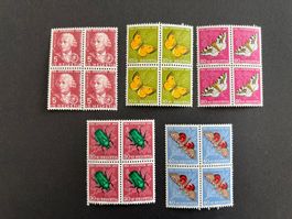 Pro Juventute 1957 Viererblock Satz **  Luxus (4126)