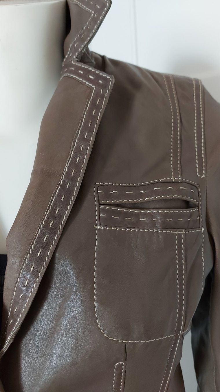 Giacche: Lederjacke, Lederblazer Braun von Steilmann – Usato da langenthal venduto da rundholz7 1