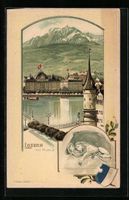 Präge-Lithographie Luzern, Uferpartie m