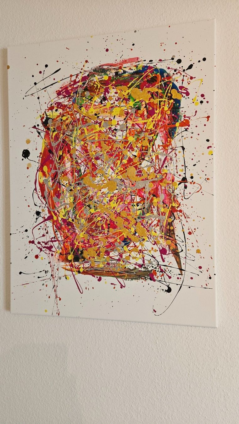 Gemälde: Tableau abstrait unique, couleurs vives, idée cadeau! – Neu (gemäss Beschreibung) aus Le Locle von fab_c9hh 1