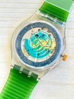 Swatch Uhr Earth Summit 92 transparent grün