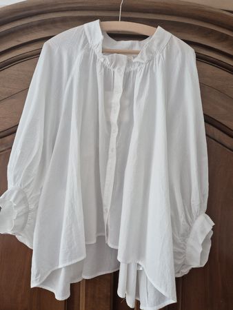 Luftige Bluse aus Baumwolle, weiss, Grösse - oversize, neu!