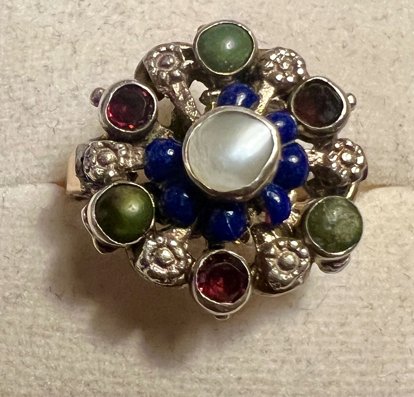 Anelli: Gold-/Silber-Ring mit Farbsteinen – Usato da Chur venduto da Penting1935 2